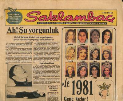 Günaydın Gazetesi Saklambaç Eki 13 Ekim 1981 - Adnan Kaşıkçının Sevgilisi Şimdi de Kardeşini Şöhret Yapmaya Çalışıyor GZ76466 - 1