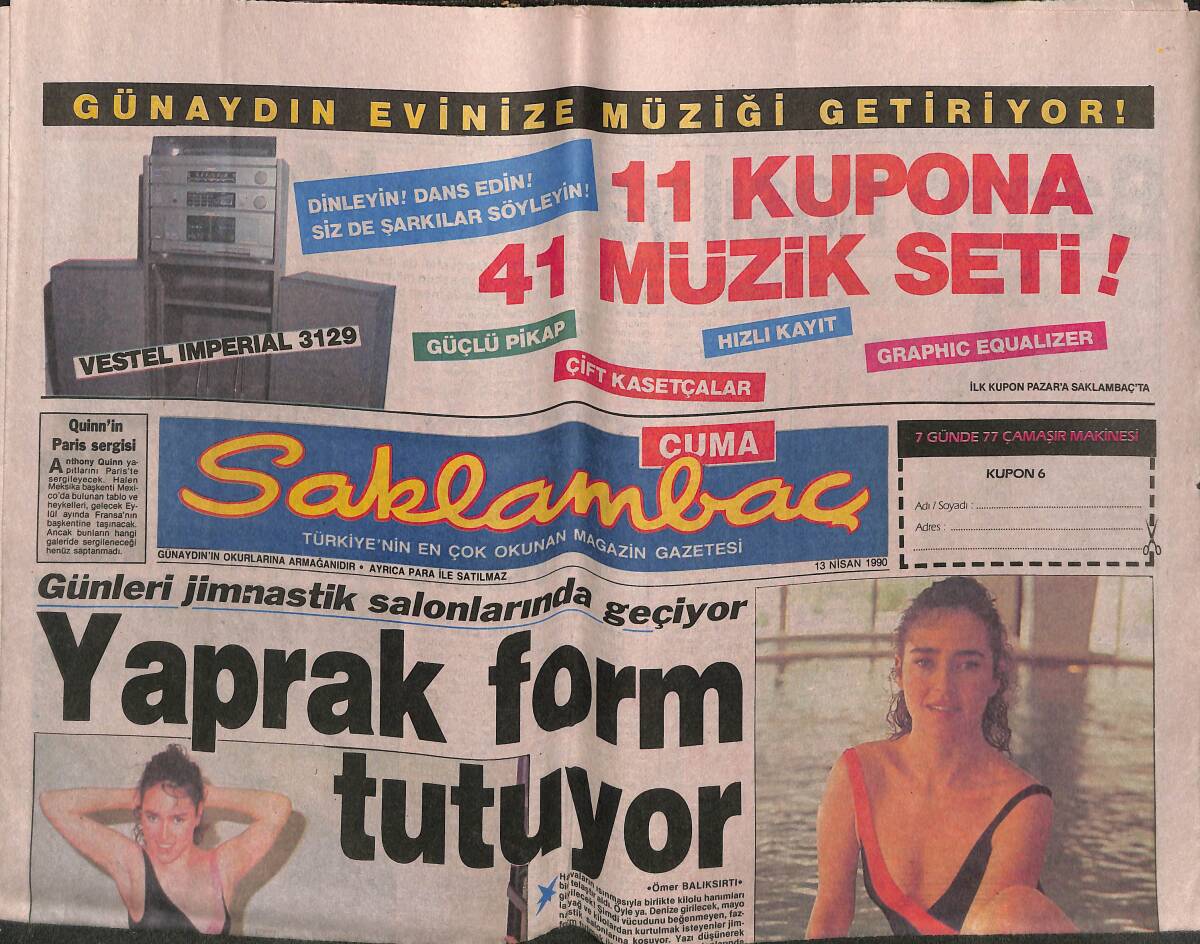 Günaydın Gazetesi Saklambaç Eki 13 Nisan 1990 - Tom Cruise Hız Kesmiyor GZ141682 - 1