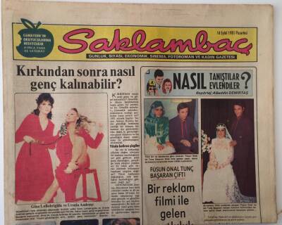 Günaydın Gazetesi Saklambaç Eki 14 Eylül 1981 - Füsun Önal Tunç Başaran Çifti Bir Reklam Filmi İle Gelen Mutluluk GZ18104 - 1
