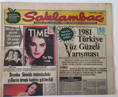 Günaydın Gazetesi Saklambaç Eki 14 Şubat 1981 - Brooke Shields Time Dergisine Kapak Oldu GZ26613 - 1
