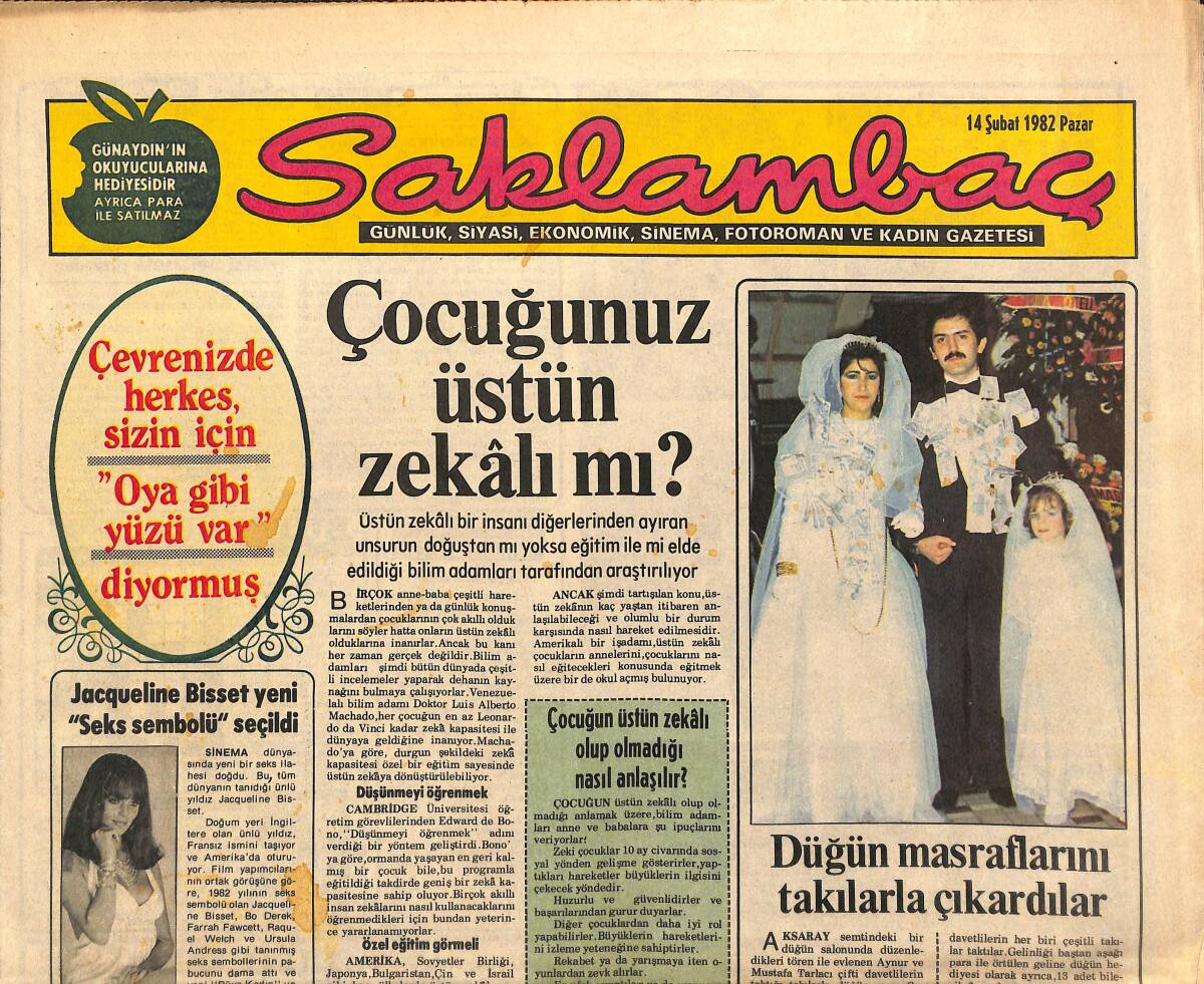Günaydın Gazetesi Saklambaç Eki 14 Şubat 1982 - James Cagney 20 Yıl Sonra Sinemaya Döndü GZ141970 - 1
