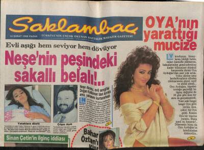 Günaydın Gazetesi Saklambaç Eki 14 Şubat 1988 - Müjde Ar Entel Ayağına Milyonlar Götürdü GZ63380 - 2