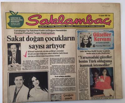 Günaydın Gazetesi Saklambaç Eki 15 Aralık 1981 - Güzeller Kervanı Aydan Şener İle Röportaj GZ18092 - 1