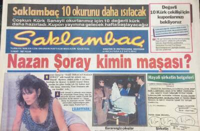 Günaydın Gazetesi Saklambaç Eki 15 Mart 1987 Nazan Şoray Kimin Maşası? GZ36186 - 1