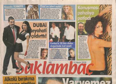 Günaydın Gazetesi Saklambaç Eki 15 Nisan 2008 - Varyemez Emrah - Alkolü Bırakma Yarışına Girdiler * Serdar Ortaç , Teoman , Deniz Seki GZ115167 - 1