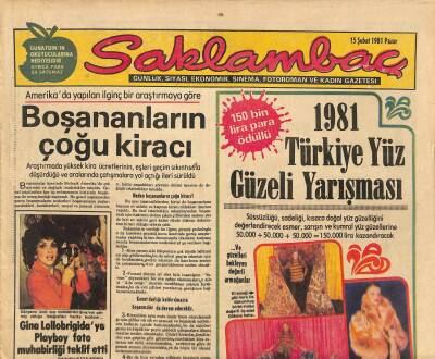 Günaydın Gazetesi Saklambaç Eki 15 Şubat 1981 - Gina Lollobrigidaya Playboy Foto Muhabirliği Teklif Etti GZ114544 - 1