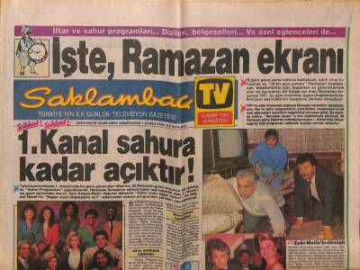Günaydın Gazetesi Saklambaç Eki 16 Mart 1991 - İşte Ramazan Ekranı,Zeki Alasya Metin Akpınar GZ63253 - 1