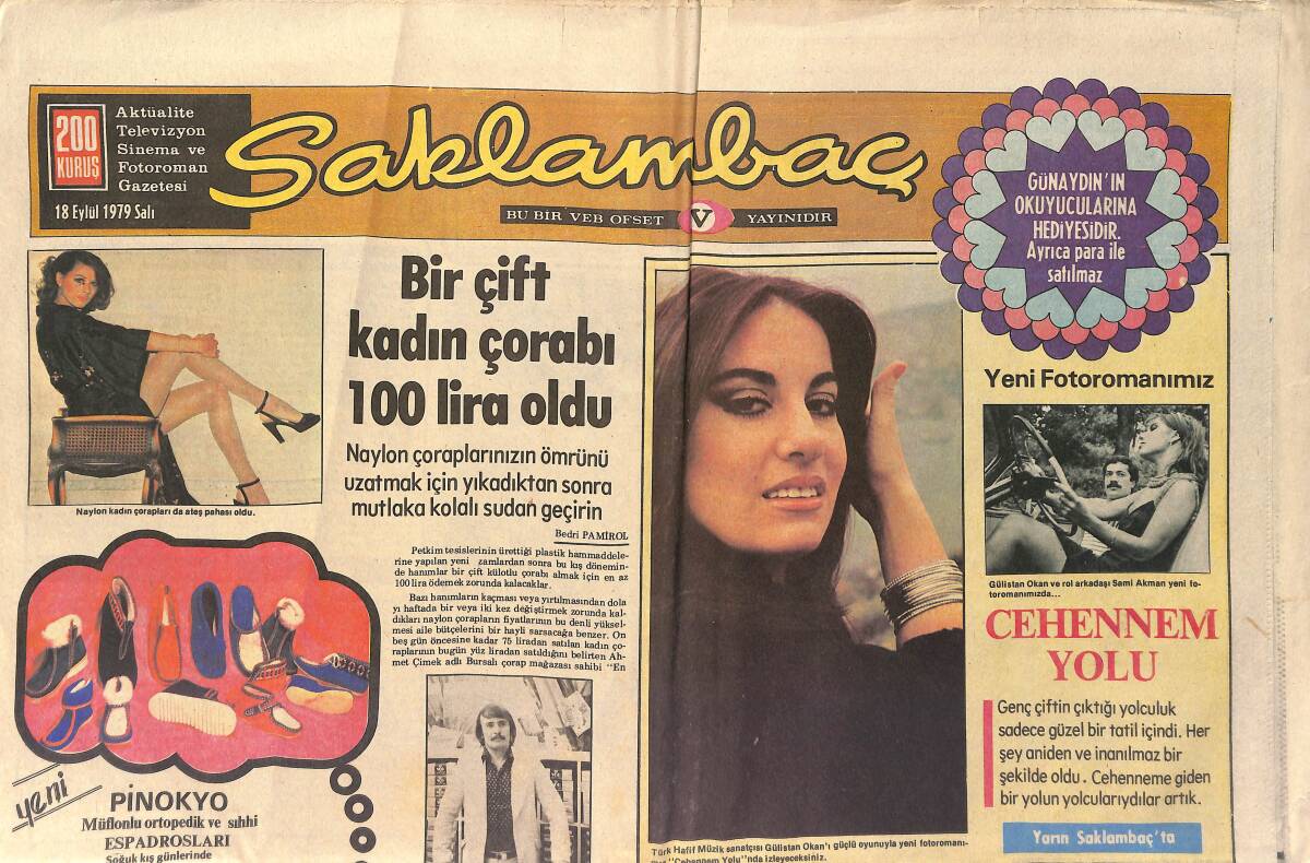 Günaydın Gazetesi Saklambaç Eki 18 Eylül 1979 - Orhan Gencebay - Azize Gencebay Artık Eski Camlar Bardak Oldu - Ercan Turgut Nişanlandı GZ156556 - 1