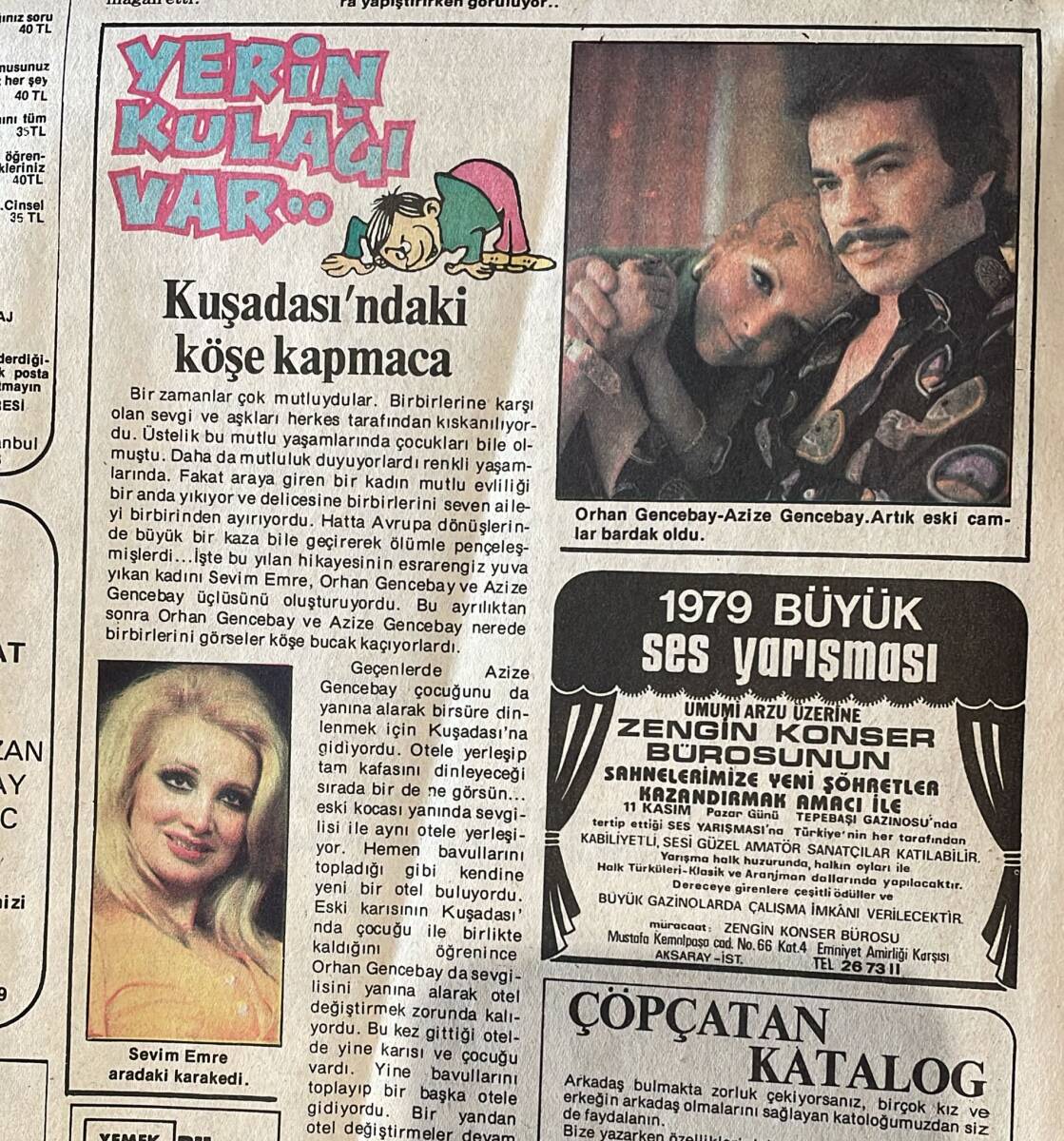 Günaydın Gazetesi Saklambaç Eki 18 Eylül 1979 - Orhan Gencebay - Azize Gencebay Artık Eski Camlar Bardak Oldu - Ercan Turgut Nişanlandı GZ156556 - 2