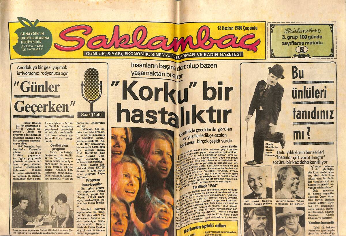 Günaydın Gazetesi Saklambaç Eki 18 Haziran 1980 - İngiltere Kraliçesi Fotoğrafçılığa Merak Sardı GZ142555 - 1