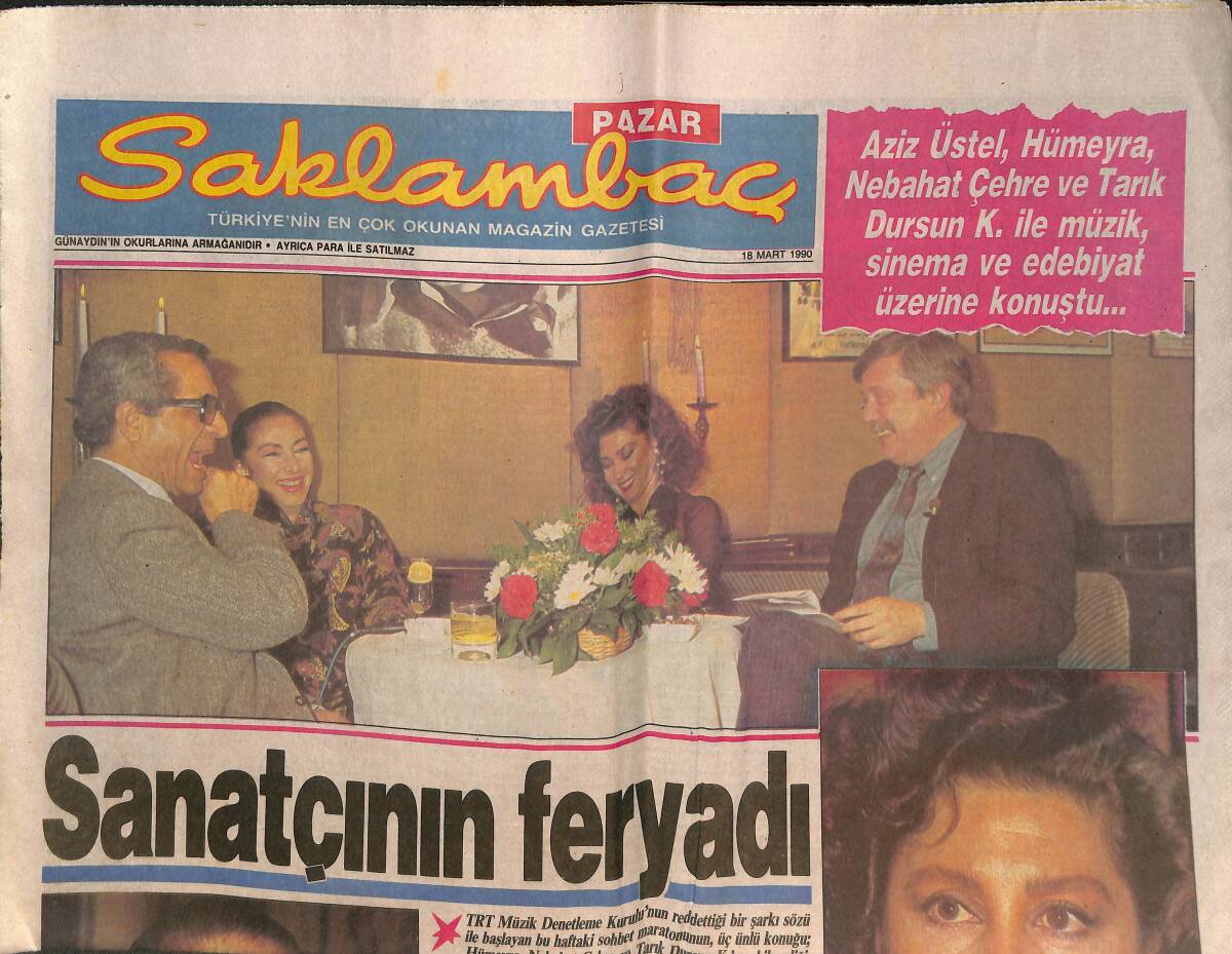 Günaydın Gazetesi Saklambaç Eki 18 Mart 1990 - Sanatçının Feryadı - Emel Müftüoğlu: Kendi Kanatlarımla Uçacağım! GZ142518 - 1