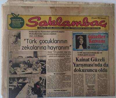 Günaydın Gazetesi Saklambaç Eki 19 Aralık 1981 - Nazan Saatçi Kainat Güzeli Yarışmasında Da Dokuzuncu Oldu GZ22795 - 1