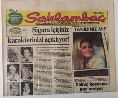 Günaydın Gazetesi Saklambaç Eki 19 Ekim 1980 - Sigara İçişiniz Karakterinizi Açıklıyor ! GZ28227 - 1