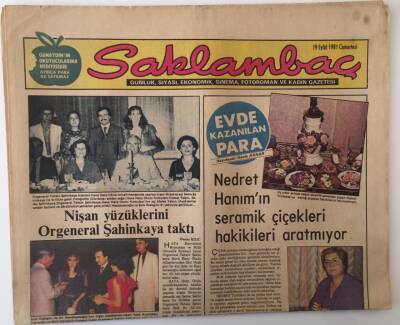 Günaydın Gazetesi Saklambaç Eki 19 Eylül 1981 - Evde Kazanılan Para Nedret Hanımın Seramik Çiçekleri Hakikileri Aratmıyor GZ18103 - 1