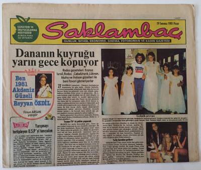 Günaydın Gazetesi Saklambaç Eki 19 Temmuz 1981 - Pierre Cardin İlk Kez Bir Türkten Desen Satın Aldı GZ26622 - 1
