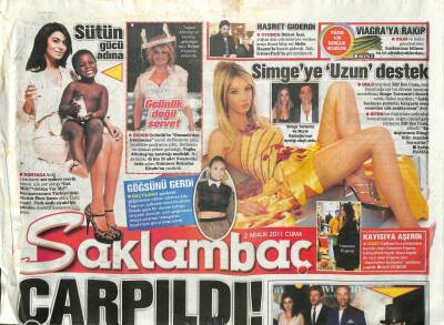 Günaydın Gazetesi Saklambaç Eki 2 Aralık 2011 - Hakan Yıldırım , Birçok Stardan Sonra Rihannayı da Çarptı GZ113044 - 1
