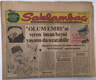 Günaydın Gazetesi Saklambaç Eki 2 Ekim 1981 - Ölüm Emrini Veren İnsan Beyni Yaşamı da Uzatabilir GZ18097 - 1