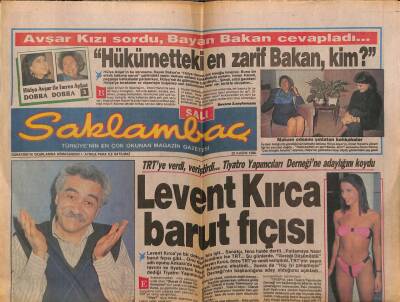 Günaydın Gazetesi Saklambaç Eki 20 Kasım 1990 - Levent Kırca Barut Fıçısı GZ75597 - 1