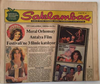 Günaydın Gazetesi Saklambaç Eki 22 Eylül 1981 - Meral Orhansoy Antalya Film Festivaline 3 Filmle Katılıyor GZ18102 - 1