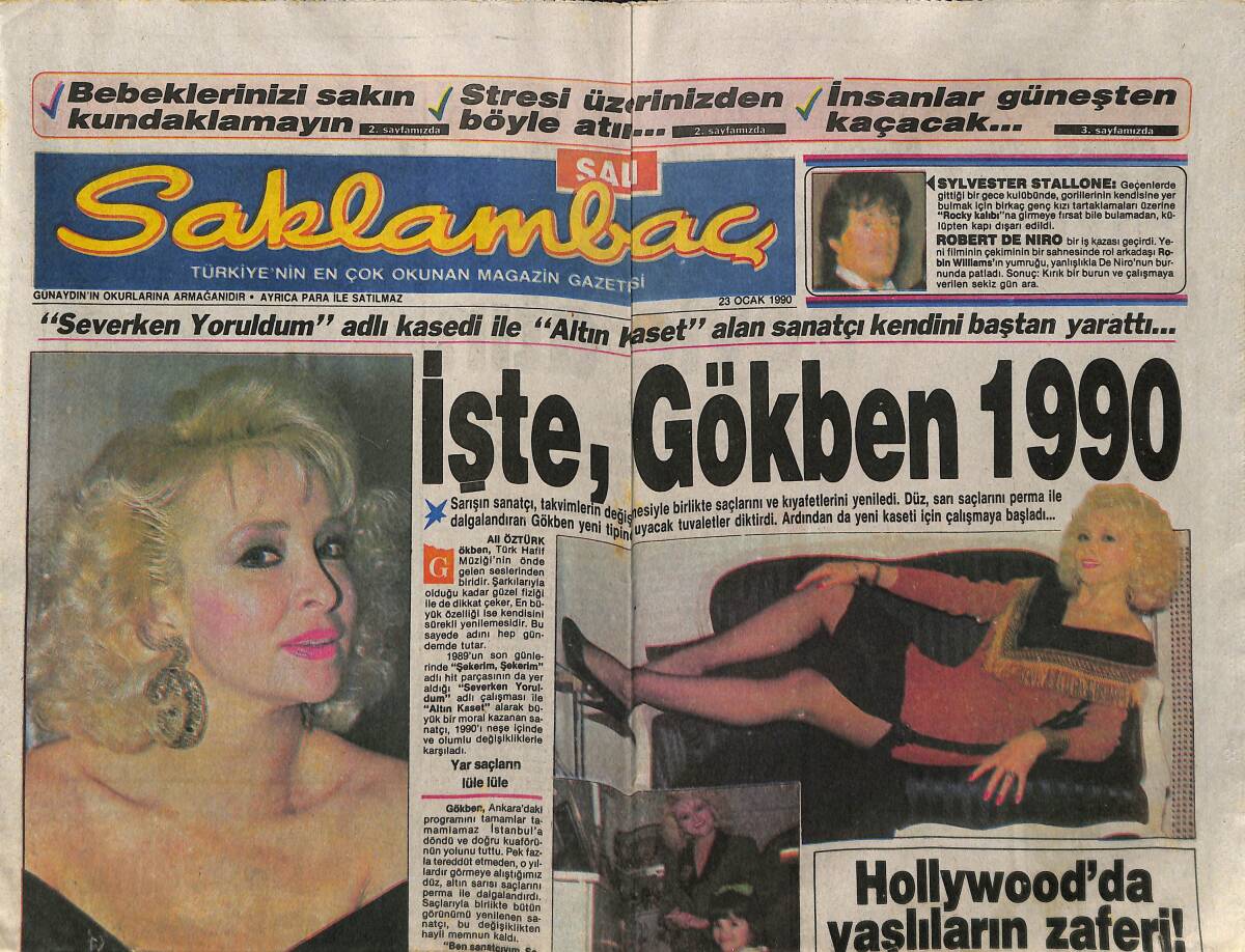 Günaydın Gazetesi Saklambaç Eki 23 Ocak 1990 - İşte , Gökben 1990 - Timur Selçuk Londra Yolcusu GZ152299 - 1