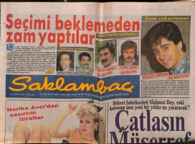 Günaydın Gazetesi Saklambaç Eki 25 Ekim 1987 - Türkan Şoray Tele Kız Rolünü Neden Seçti GZ63428 - 1
