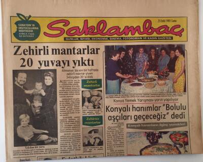 Günaydın Gazetesi Saklambaç Eki 25 Eylül 1981 - Konyalı Hanımlar Bolulu Aşçıları Geçeceğiz Dedi GZ18110 - 1