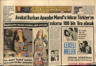 Günaydın Gazetesi Saklambaç Eki 26 Ekim 1968 - Başkentte Apaşi Modası Aldı Yürüdü GZ63329 - 1