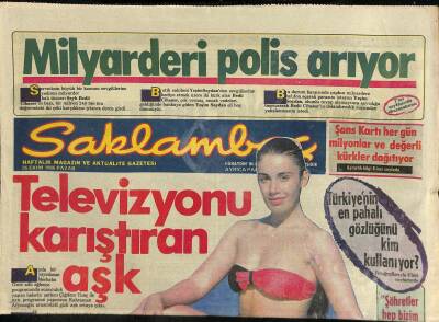 Günaydın Gazetesi Saklambaç Eki 26 Ekim 1986 - Sezen Aksu Bazı Kadınlar Nikahsız Severler GZ115195 - 1