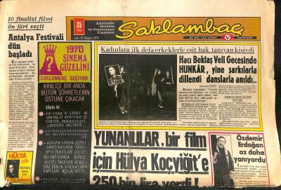 Günaydın Gazetesi Saklambaç Eki 26 Mayıs 1970 - Özdemir Erdoğan Az Daha Yanıyordu - Ömür Göksel Bir Benzin İstasyonu Açacak GZ118878 - 1