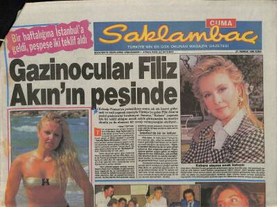 Günaydın Gazetesi Saklambaç Eki 27 Temmuz 1990 - Güzel Assolist Gece Sahnede , Gündüz Stüdyoda * Sibel Can GZ115478 - 1