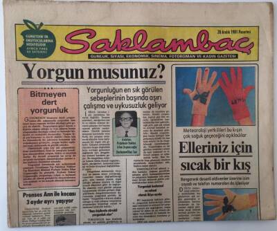 Günaydın Gazetesi Saklambaç Eki 28 Aralık 1981 - Bitmeyen Dert Yorgunluk GZ18099 - 1