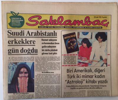 Günaydın Gazetesi Saklambaç Eki 28 Eylül 1981 - Biri Amerikalı , Diğeri Türk İki Mimar Kadın Astroloji Kitabı Yazdı GZ18105 - 1