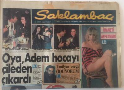 Günaydın Gazetesi Saklambaç Eki 29 Mart 1987 - Seda Sayan İhaneti Affetmedi , Kadir İnanır 1 Milyar Vergi Ödüyorum GZ20551 - 1
