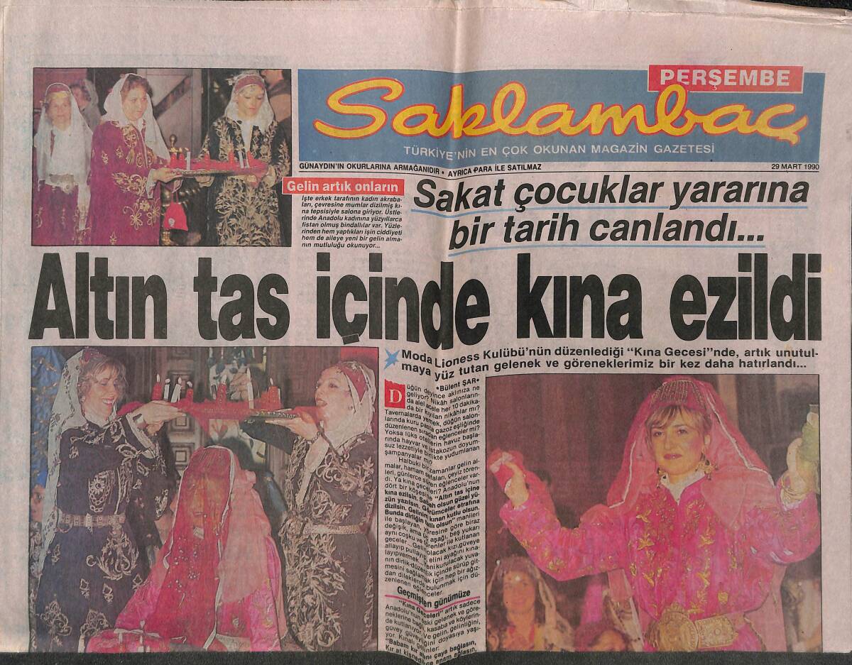 Günaydın Gazetesi Saklambaç Eki 29 Mart 1990 - Nil Ünal Akdeniz Kokacak - Kayahan'ın Şarkısı Yeniden Düzenleniyor GZ142002 - 1