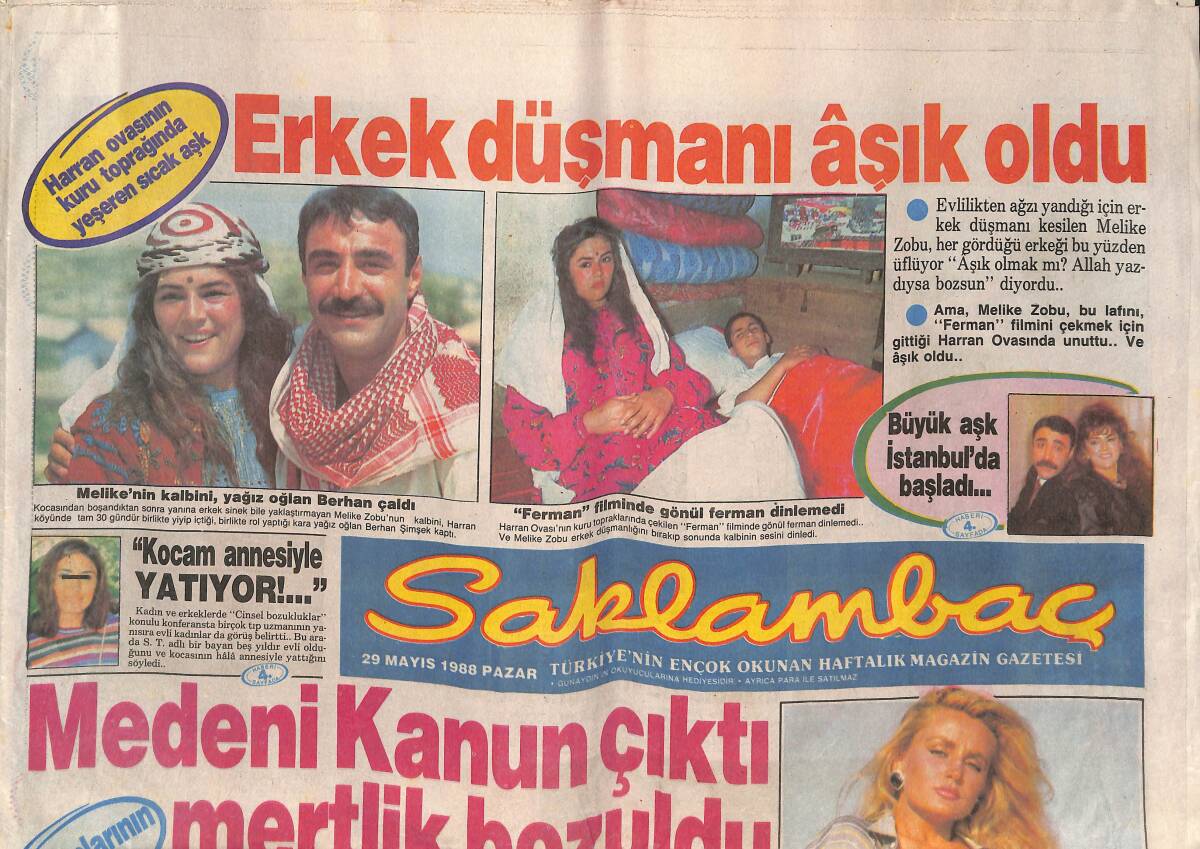 Günaydın Gazetesi Saklambaç Eki 29 Mayıs 1988 - Türkan Şoray, Cihan Ünal'la Ayrılığını Kızı Yağmur'a Hissettirmemeye Çalıştığını Söyledi - Oya Aydoğan GZ143320 - 1