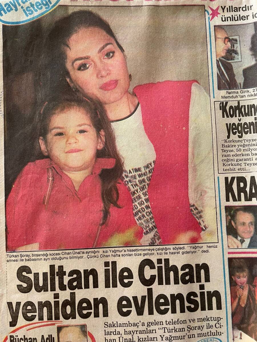 Günaydın Gazetesi Saklambaç Eki 29 Mayıs 1988 - Türkan Şoray, Cihan Ünal'la Ayrılığını Kızı Yağmur'a Hissettirmemeye Çalıştığını Söyledi - Oya Aydoğan GZ143320 - 2