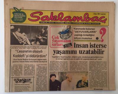 Günaydın Gazetesi Saklambaç Eki 3 Ekim 1981 - İnsan İsterse Yaşamını Uzatabilir GZ18108 - 1