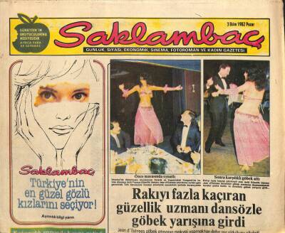 Günaydın Gazetesi Saklambaç Eki - 3 Ekim 1982 - Mine Mutlu Mankenlik Yaptı GZ110173 - 1