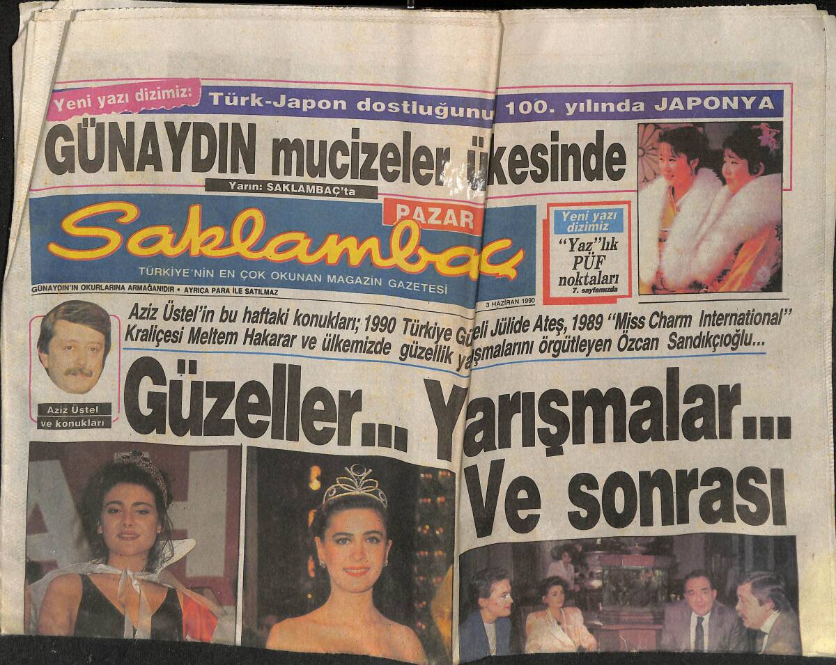 Günaydın Gazetesi Saklambaç Eki 3 Haziran 1990 - Gülşen Bubikoğlu'ndan Özel Defile - Ahu Tuğba'nın Yaşamında Bilmediğiniz Bir Sayfa GZ152333 - 1