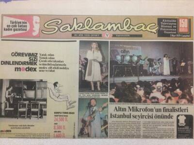 Günaydın Gazetesi Saklambaç Eki 3 Mart 1979 - Melike Zobu Kadir İnanır İle Kamera Karşısında GZ50688 - 1