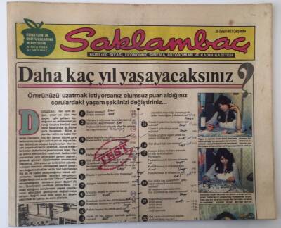 Günaydın Gazetesi Saklambaç Eki 30 Eylül 1981 - Daha Kaç Yıl Yaşayacaksınız ? GZ18107 - 1