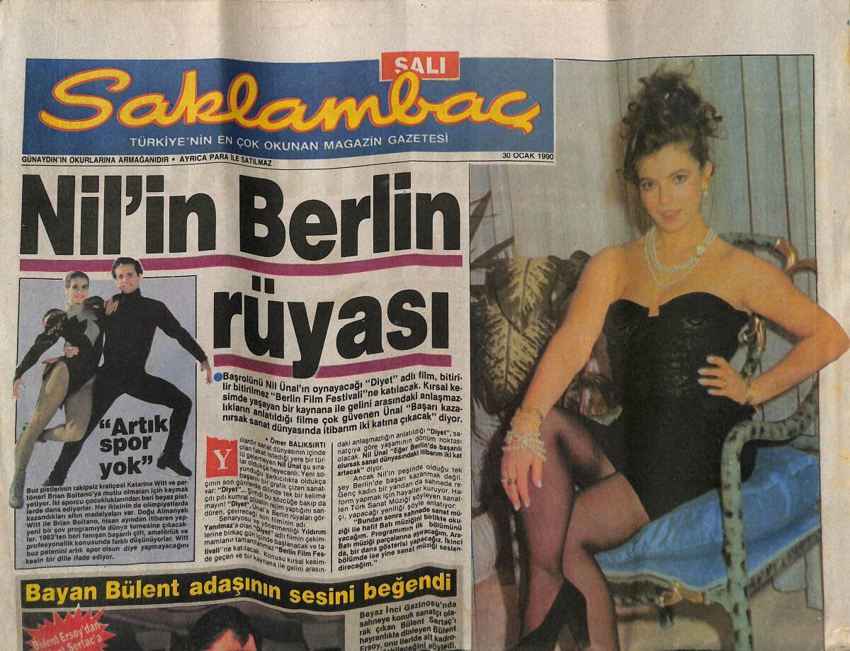 Günaydın Gazetesi Saklambaç Eki 30 Ocak 1990 - Ayşegül Aldinç Kasetleri İkiliyor GZ152275 - 1
