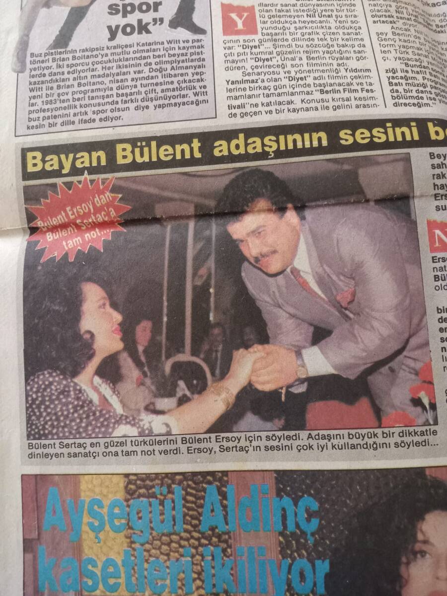 Günaydın Gazetesi Saklambaç Eki 30 Ocak 1990 - Nil Ünal'ın Berlin Rüyası - Bayan Bülent Ersoy Adaşının Sesini beğendi GZ142520 - 2