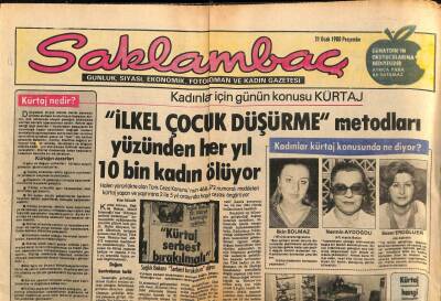 Günaydın Gazetesi Saklambaç Eki 31 Ocak 1980 - Kadınlar Kürtaj Konusunda Ne Diyor GZ75591 - 1