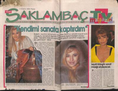 Günaydın Gazetesi Saklambaç Eki 4 Aralık 1994 - Hollywood Ünlüleri Gönül Yazar İle Ortak Oluyor GZ63469 - 2