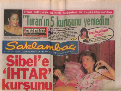 Günaydın Gazetesi Saklambaç Eki 4 Eylül 1988 - Muazzez Abacı İle Bülent Ersoy Fena Kapıştı GZ63445 - 2