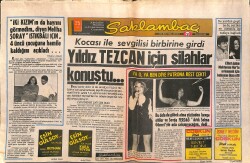 Günaydın Gazetesi Saklambaç Eki 5 Ağustos 1969 - Yıldız Tezcan İçin Silahlar Konuştu... - Arya Plak Gönül Yazar Afişi GZ141993 - 1