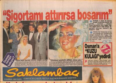 Günaydın Gazetesi Saklambaç Eki 5 Haziran 1988Orhan Gencebayla 13 Yıldan Beri Birlikte Yaşayan Sevim Emre,Bebek Beklediğini Özel Bir Klinikte Öğrendi GZ126541 - 1