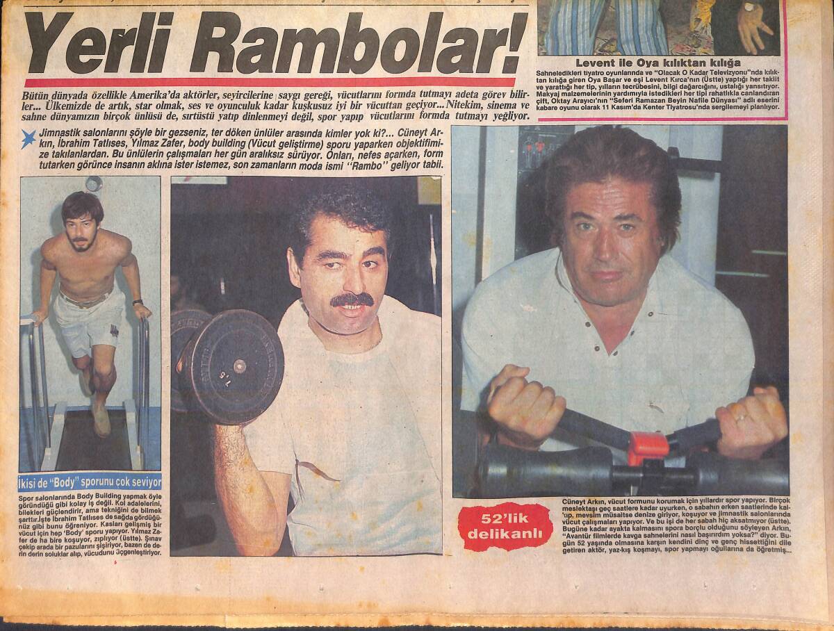 Günaydın Gazetesi Saklambaç Eki 5 Kasım 1989 - Oya Başar'ın Gümüş Yılı - Yerli Rambolar: İbrahim Tatlıses, Cüneyt Arkın GZ156388 - 2