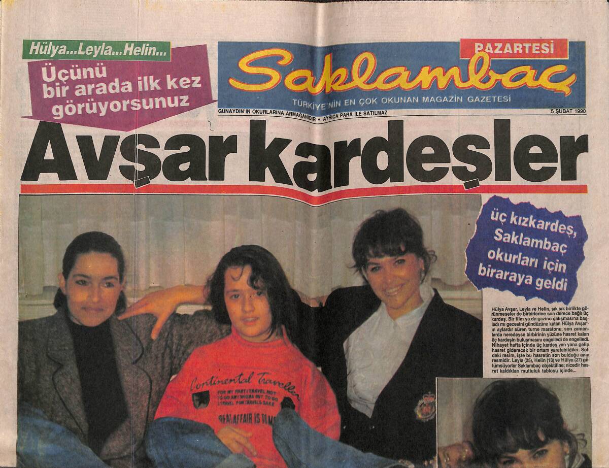 Günaydın Gazetesi Saklambaç Eki 5 Şubat 1990 - Hülya Avşar'ın Taptığı Erkek - Osman Yağmurdere'nin Üçüncü Eli! GZ142504 - 1